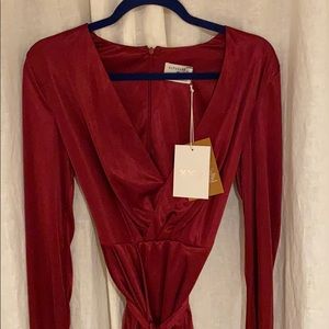 Silk long sleeve dress